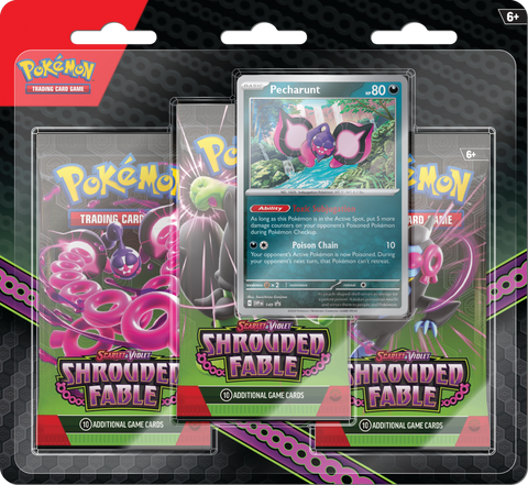 Pokemon | Shrouded Fable | 3 Pack Blister | Pecharunt