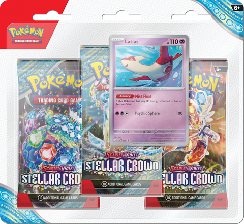 Pokemon | Stellar Crown | 3 Pack Blister | Latias